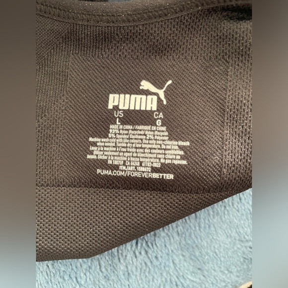 Black Puma Sports Bra - Picture 3 of 3